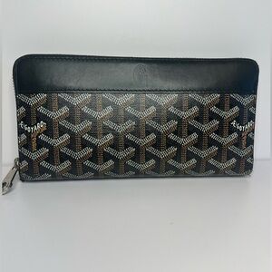 Goyard Matignon Zip Around GM black wallet